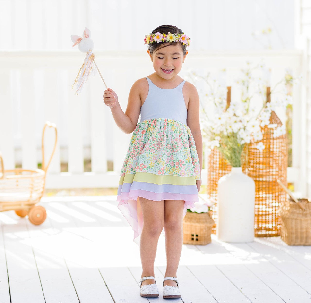 Zoe High-Low Dress - Cottontail