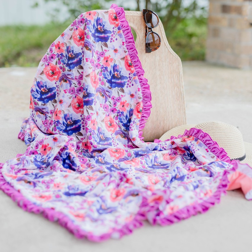 Ruffle Swim Towel - Razzle Dazzle