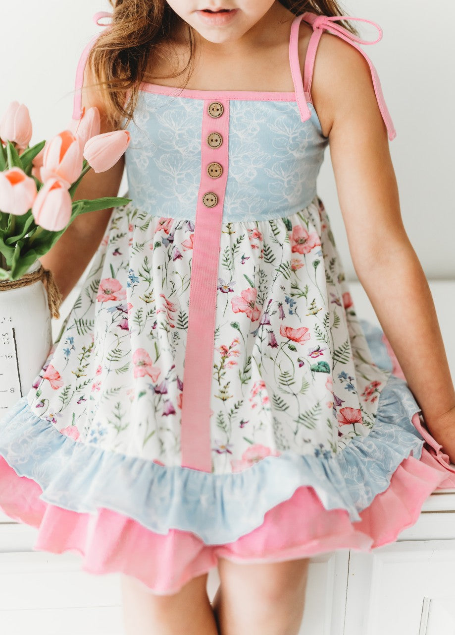 Margot Dress - Periwinkle Dew