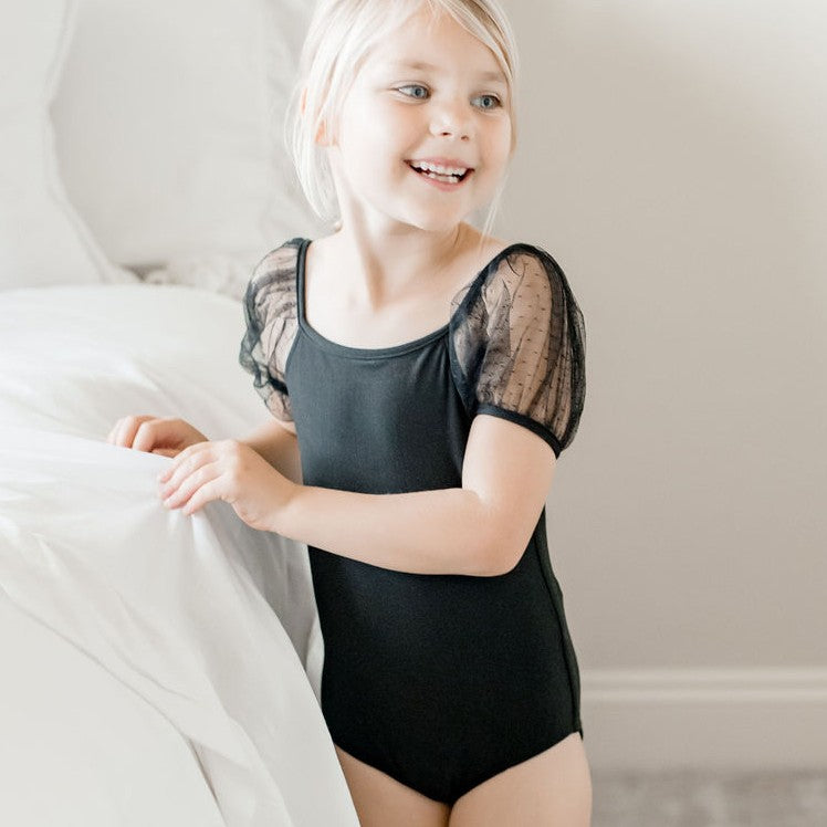 Mesh Leotard - Black Onyx