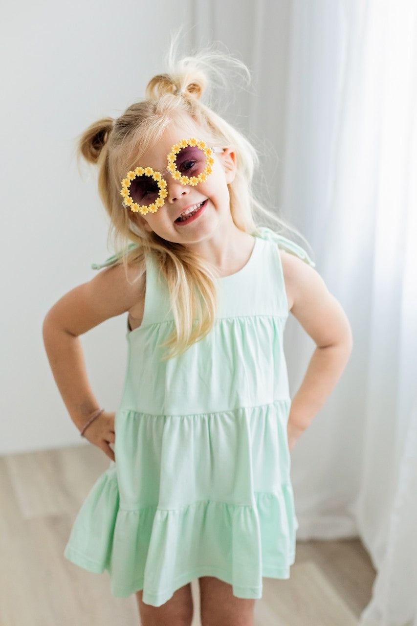 Retro Daisy Sunglasses - Yellow