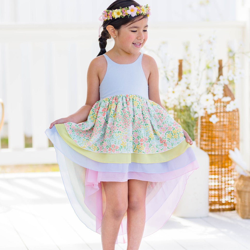 Zoe High-Low Dress - Cottontail