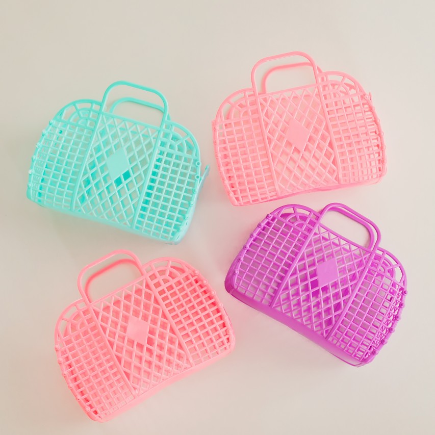 Retro Basket Jelly Bag - Pink