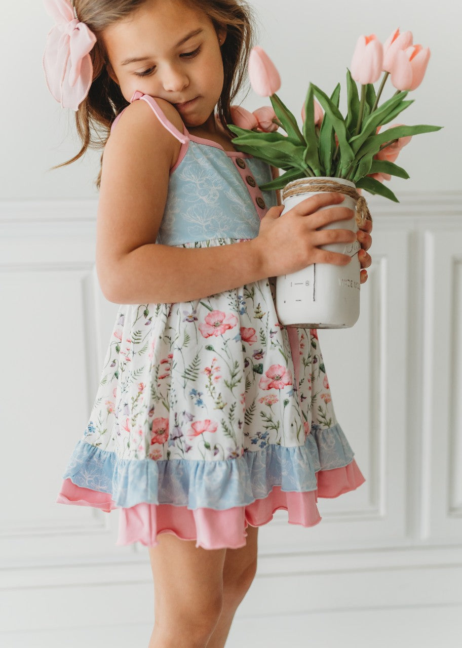 Margot Dress - Periwinkle Dew