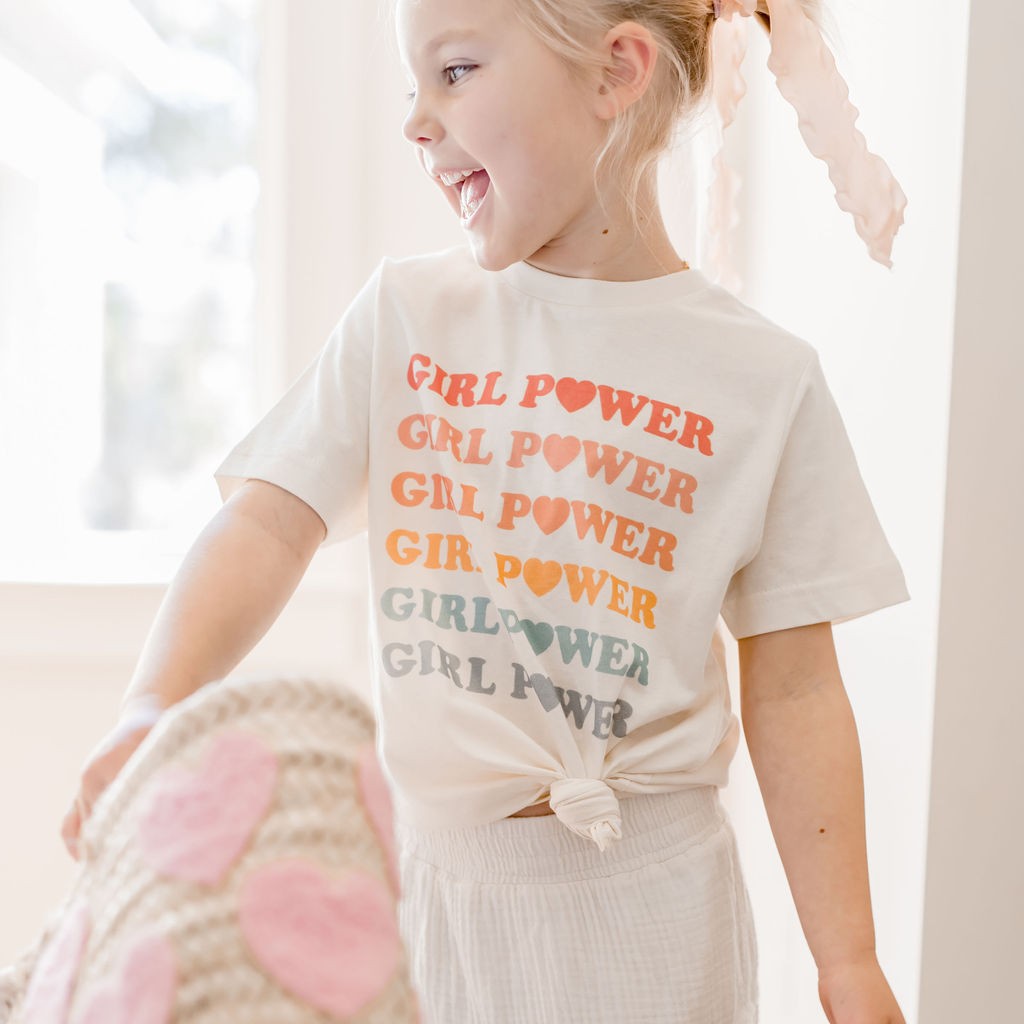 Girl Power Rainbow Tee - Vintage Style