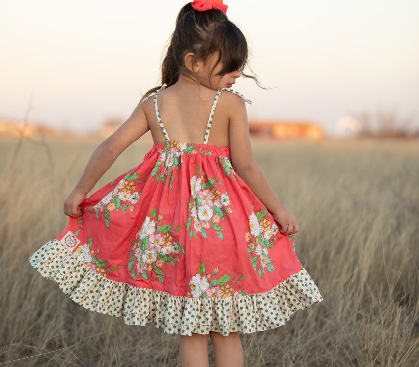 Sadie Dress - Coral Crush