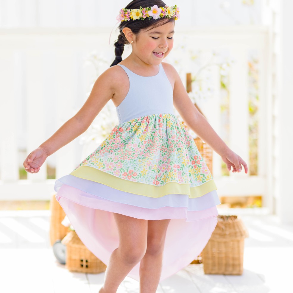 Zoe High-Low Dress - Cottontail 6/12M