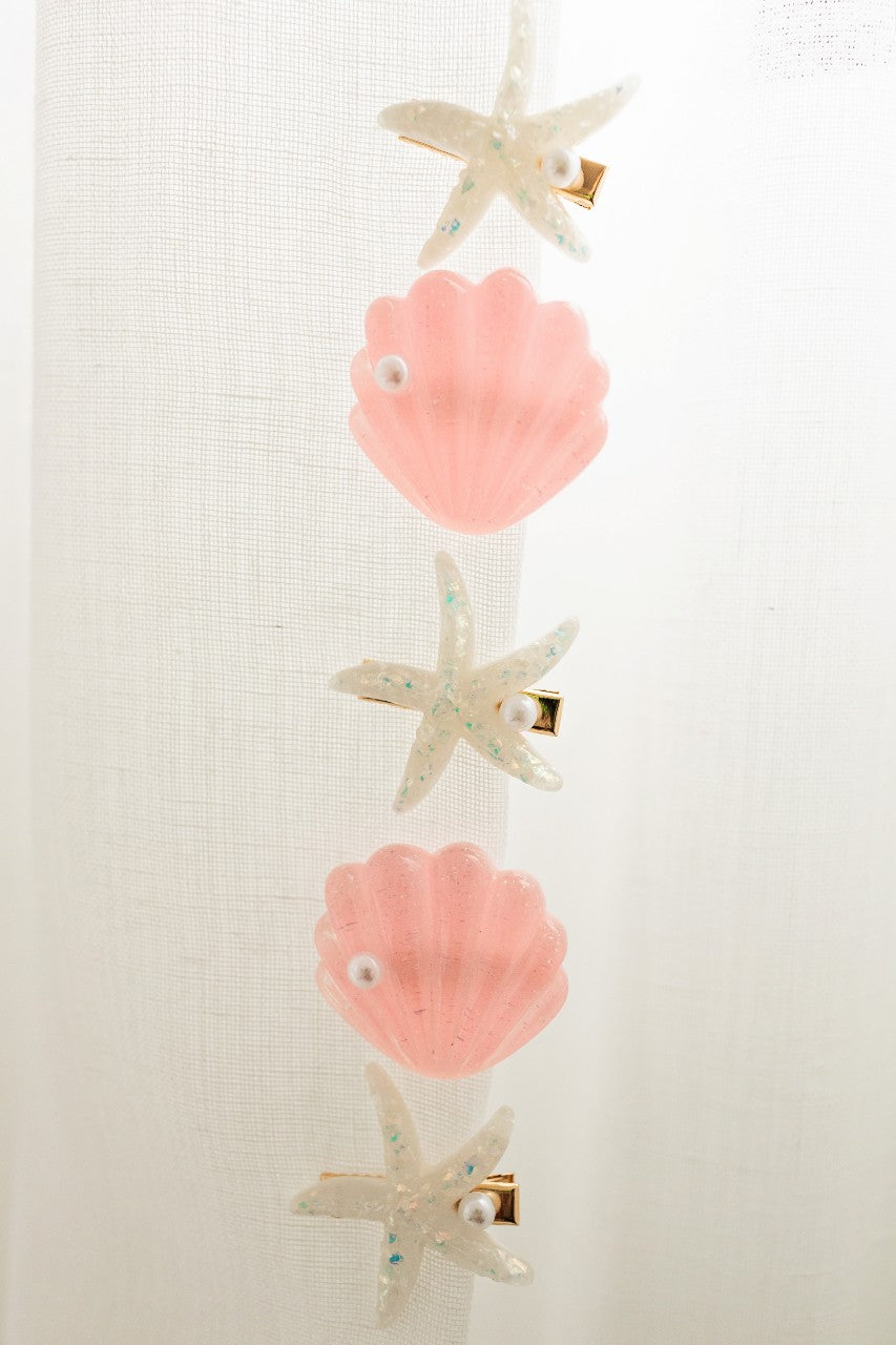 Hair Clip Set - Under the Sea - Pink