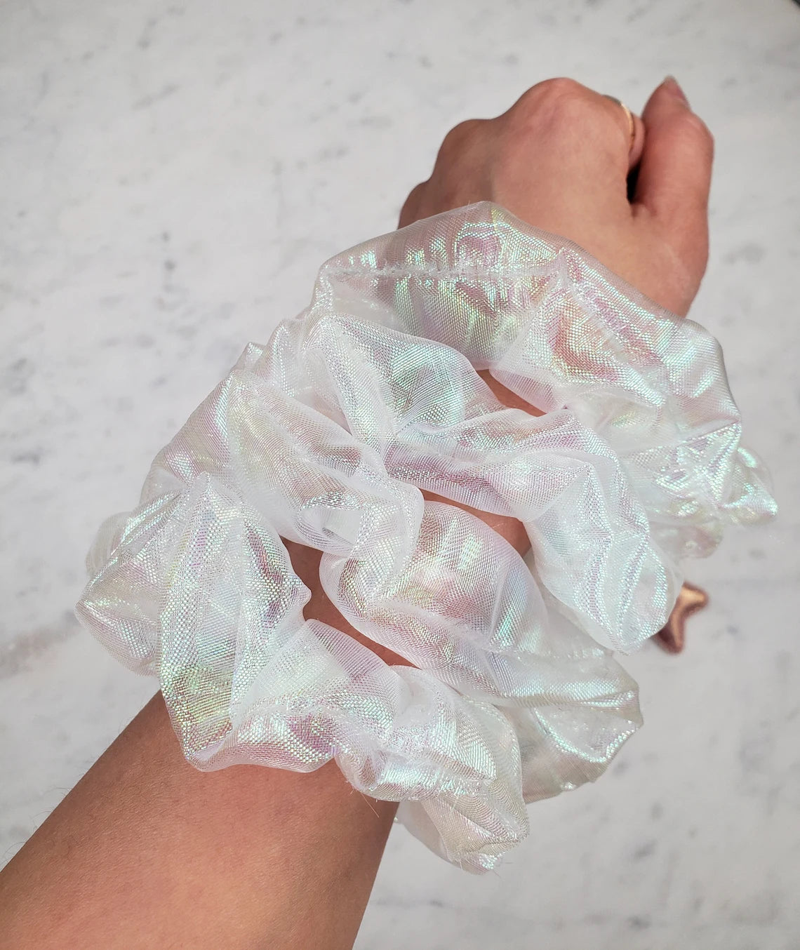 Oversized Iridescent Scrunchie - Fairy