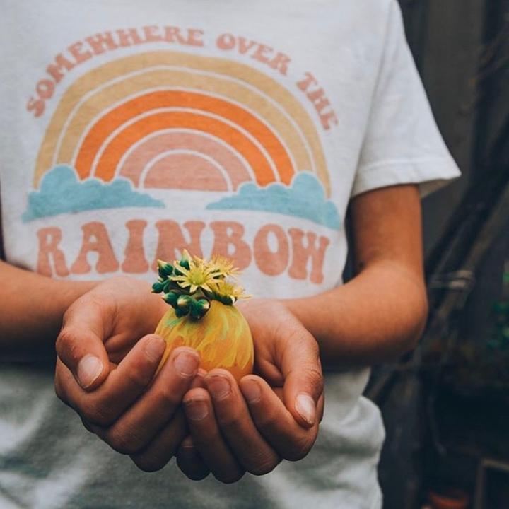 Somewhere Over the Rainbow Tee - Vintage Style