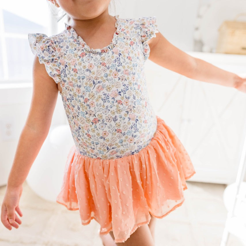 Farrah Leotard - Coral Crush