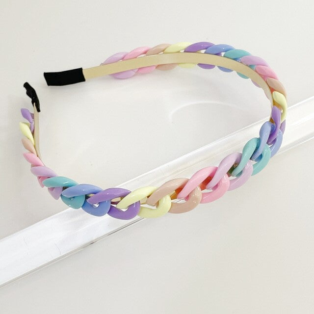 Glam Chain Headband - Solid Rainbow