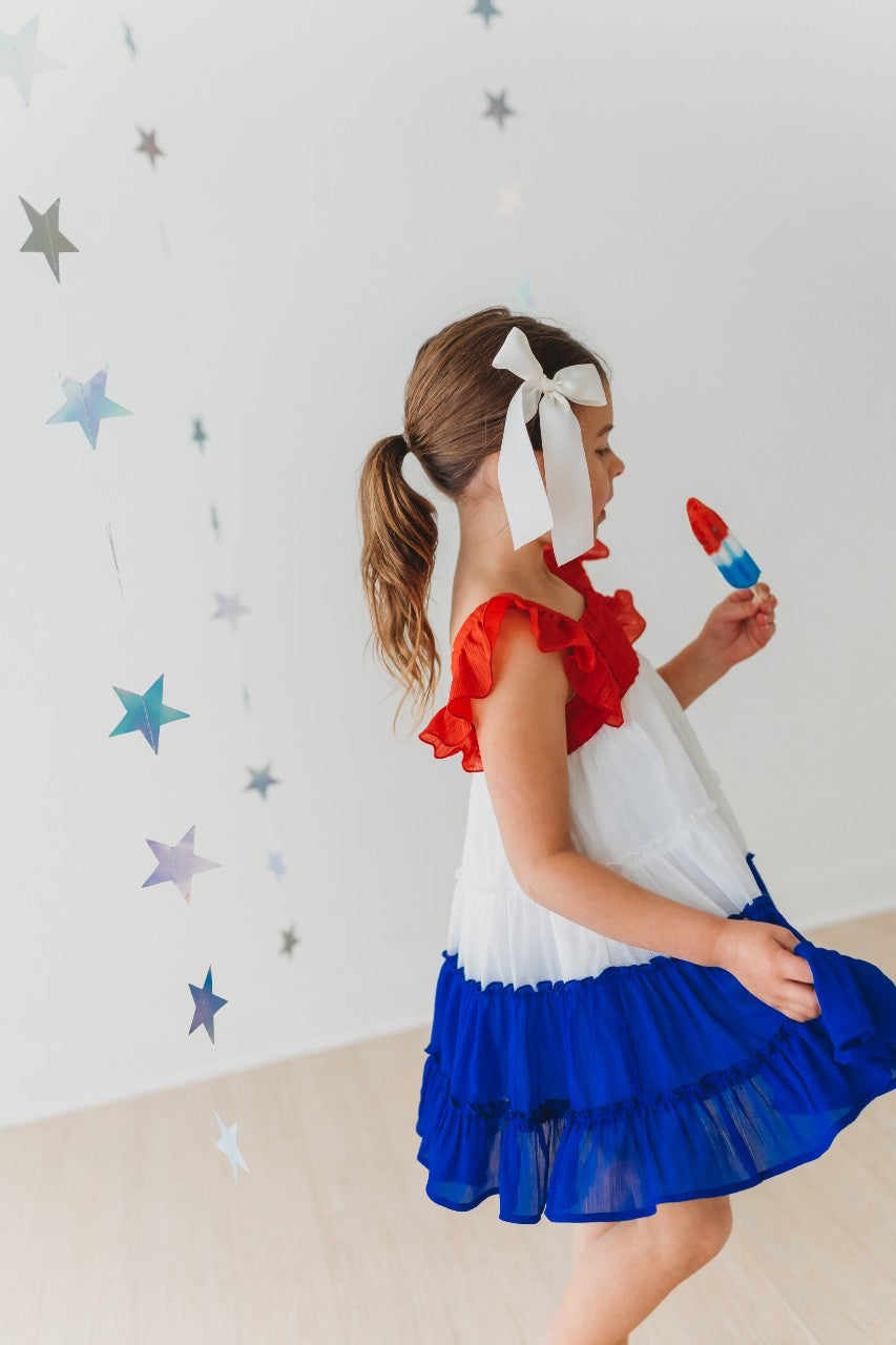 Brielle Shimmer Dress - Star Spangled