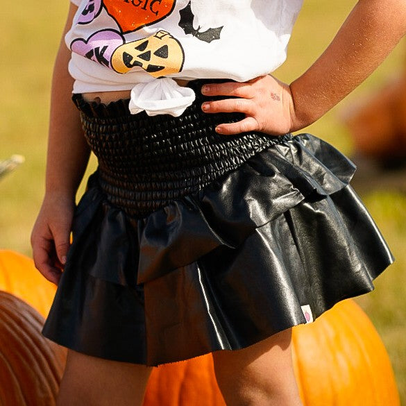 Blair Layer Skirt - Faux Leather