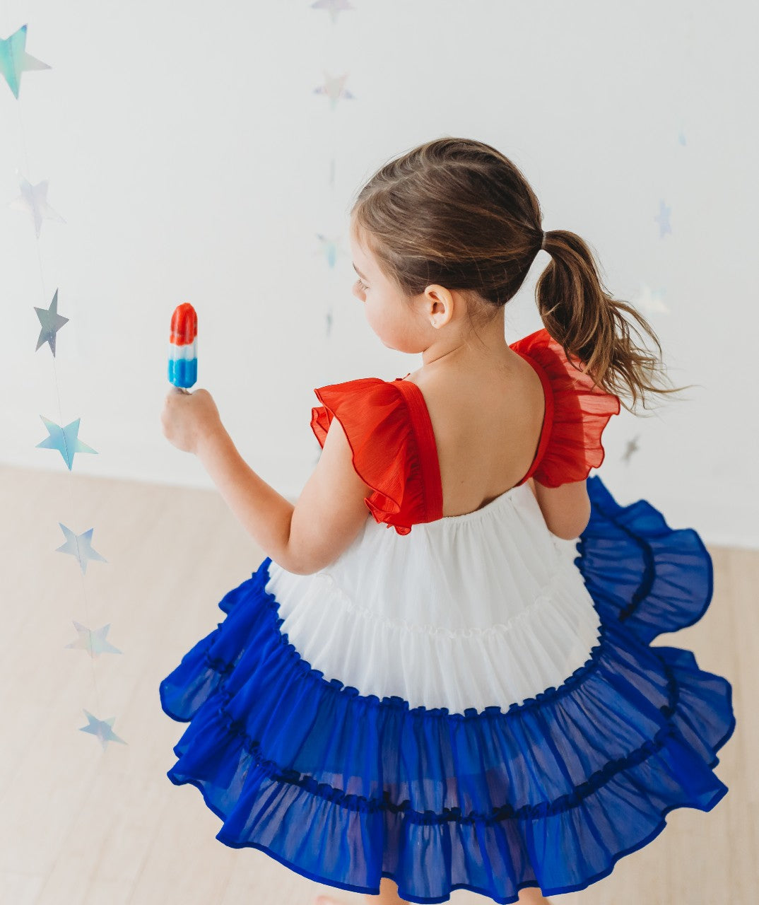 Brielle Shimmer Dress - Star Spangled