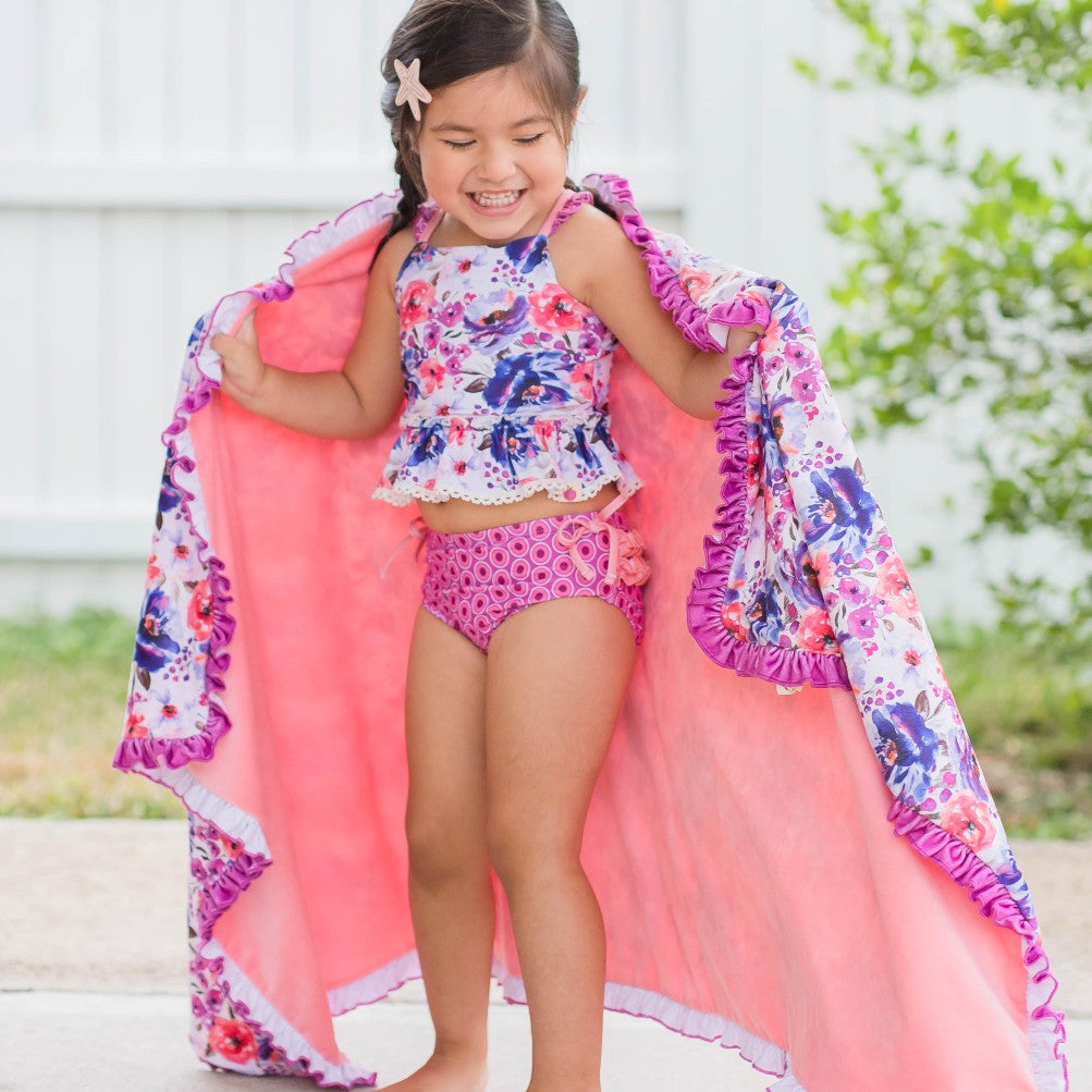 Ruffle Swim Towel - Razzle Dazzle