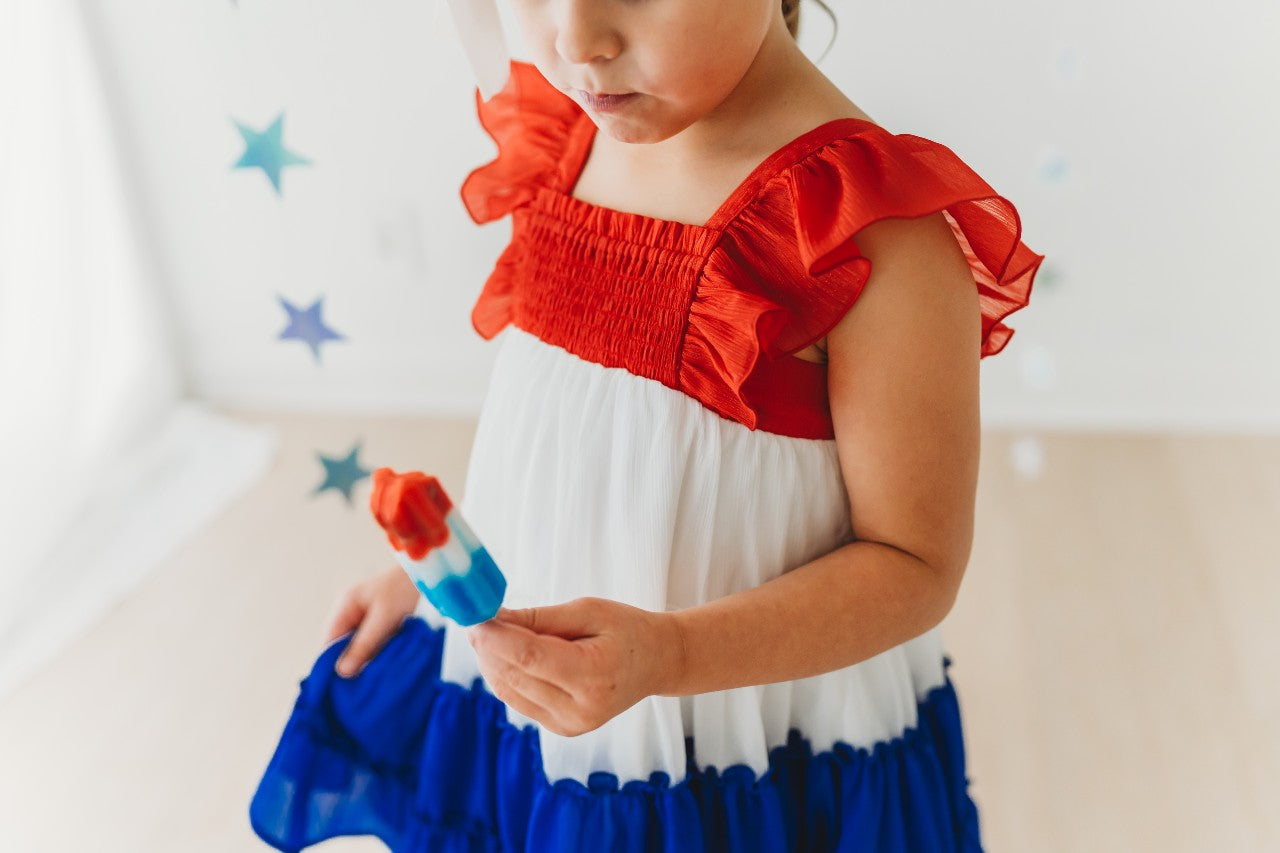 Brielle Shimmer Dress - Star Spangled