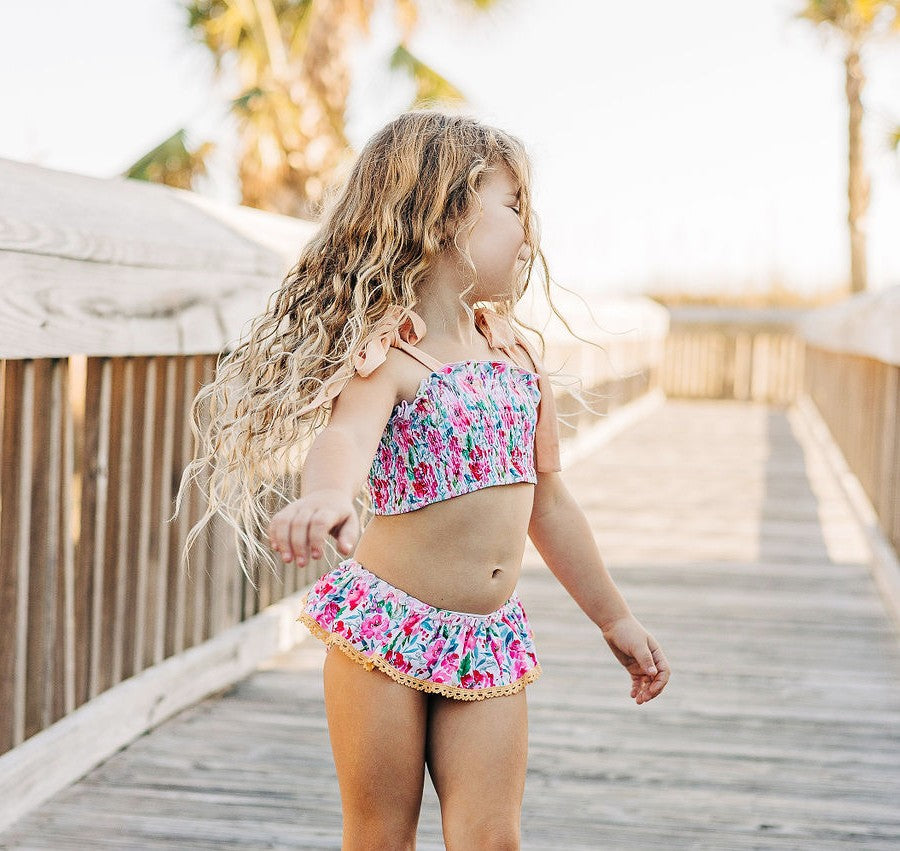 Waverly Shirred Swimsuit - Sakura Blossom