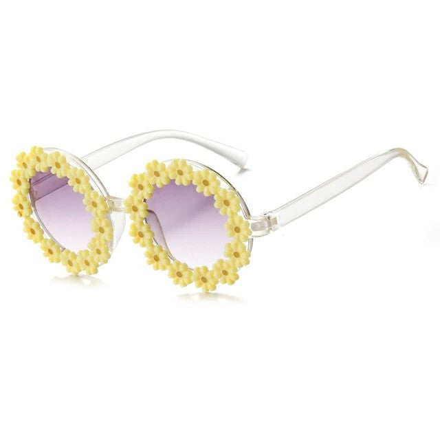 Retro Daisy Sunglasses - Yellow