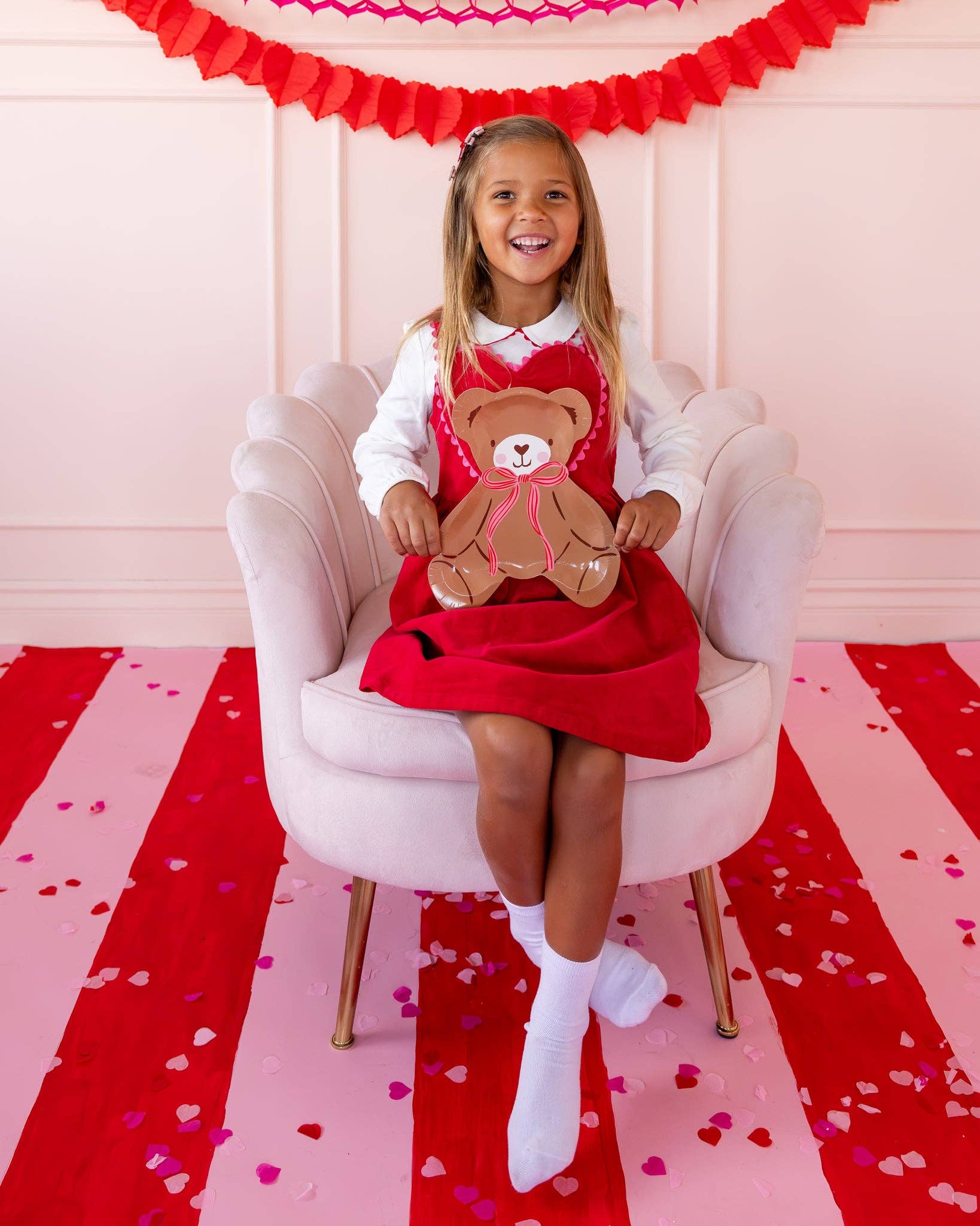 Beary Loved Teddy Bear Shaped Plate Set - 8 PK