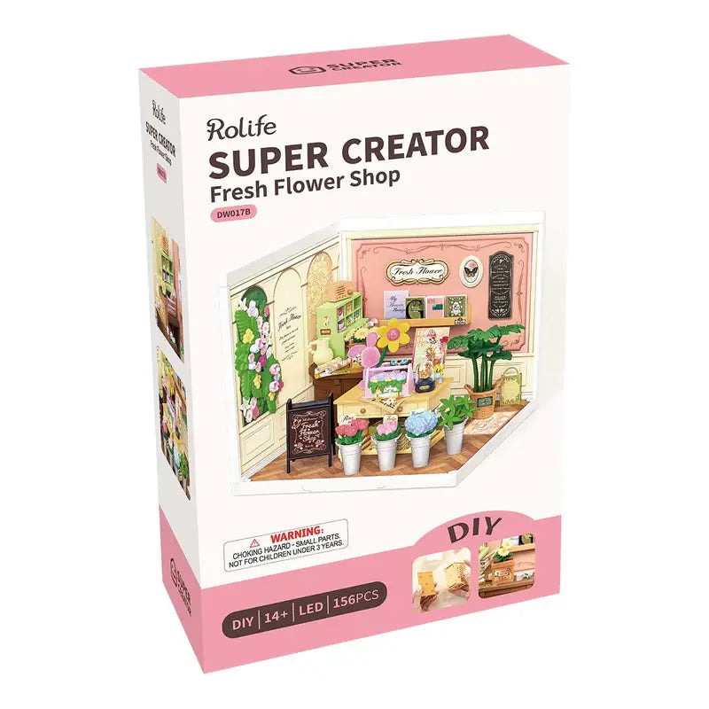 DW017B Rolife Fresh Flower Shop DIY Miniature House