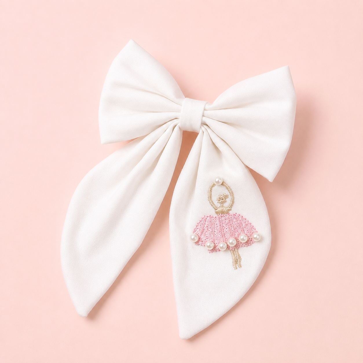 Beaded Hair Bow - Curtain Call