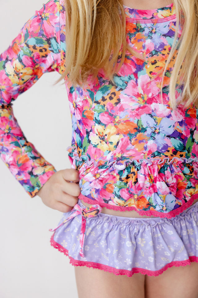 Rashguard Swimsuit - Wildflower Safari