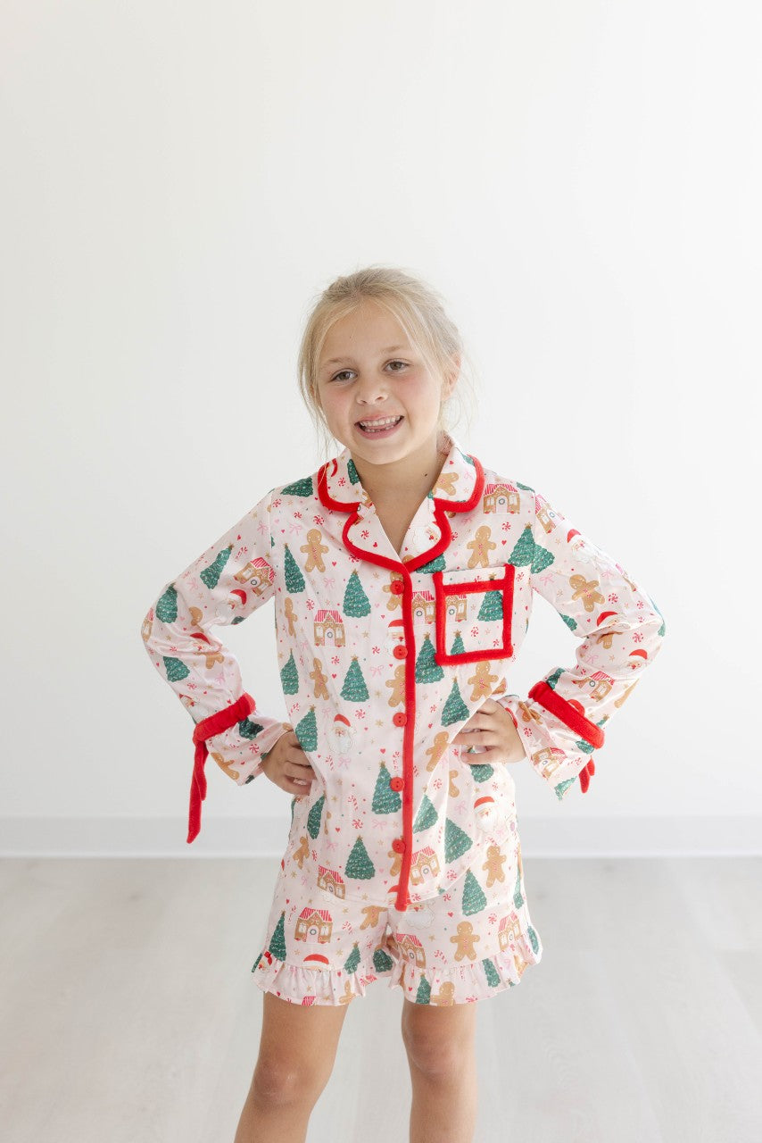 Satin Loungewear Set - Santa's Sweet Shop (Pre-Order ships early November)