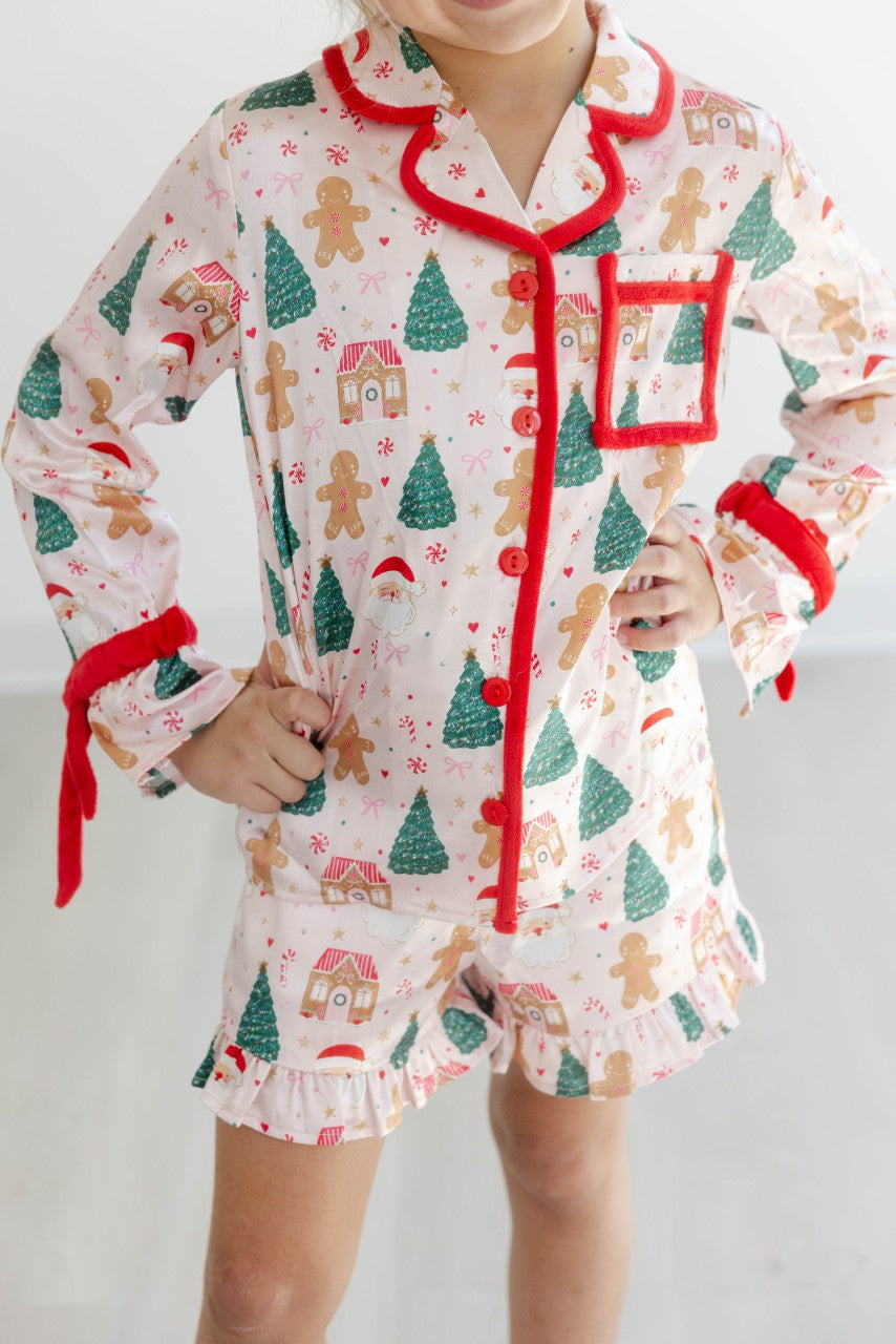 Satin Loungewear Set - Santa's Sweet Shop (Pre-Order ships early November)