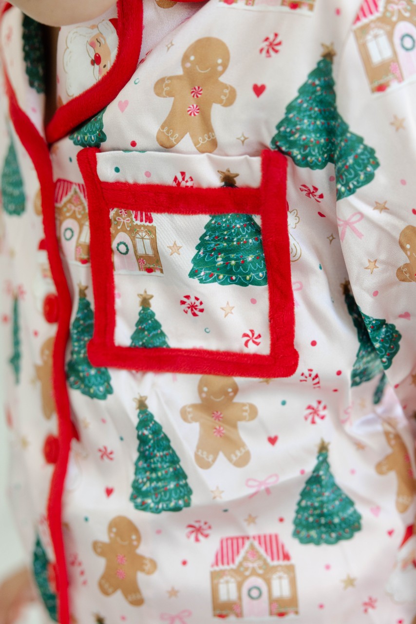 Satin Loungewear Set - Santa's Sweet Shop (Pre-Order ships early November)