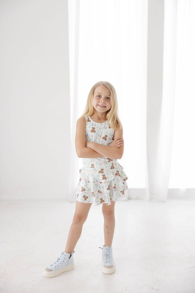 Active Skirt - Teddy's Garden Party (Pre-order)