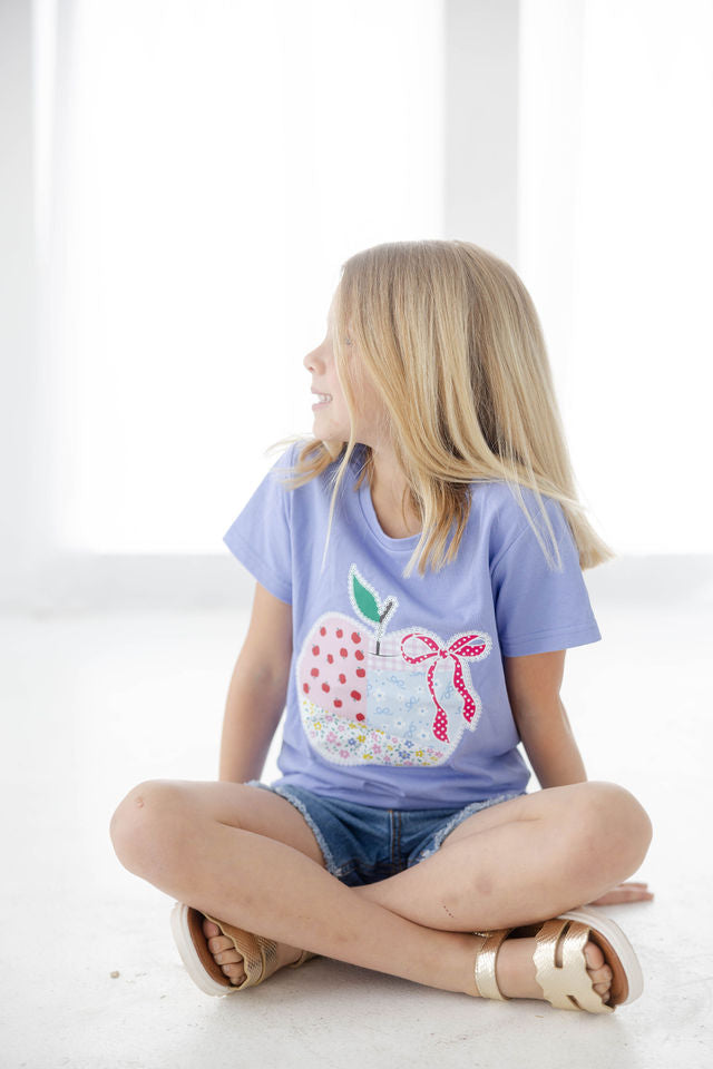 Graphic Tee - Apple Patchwork Charm