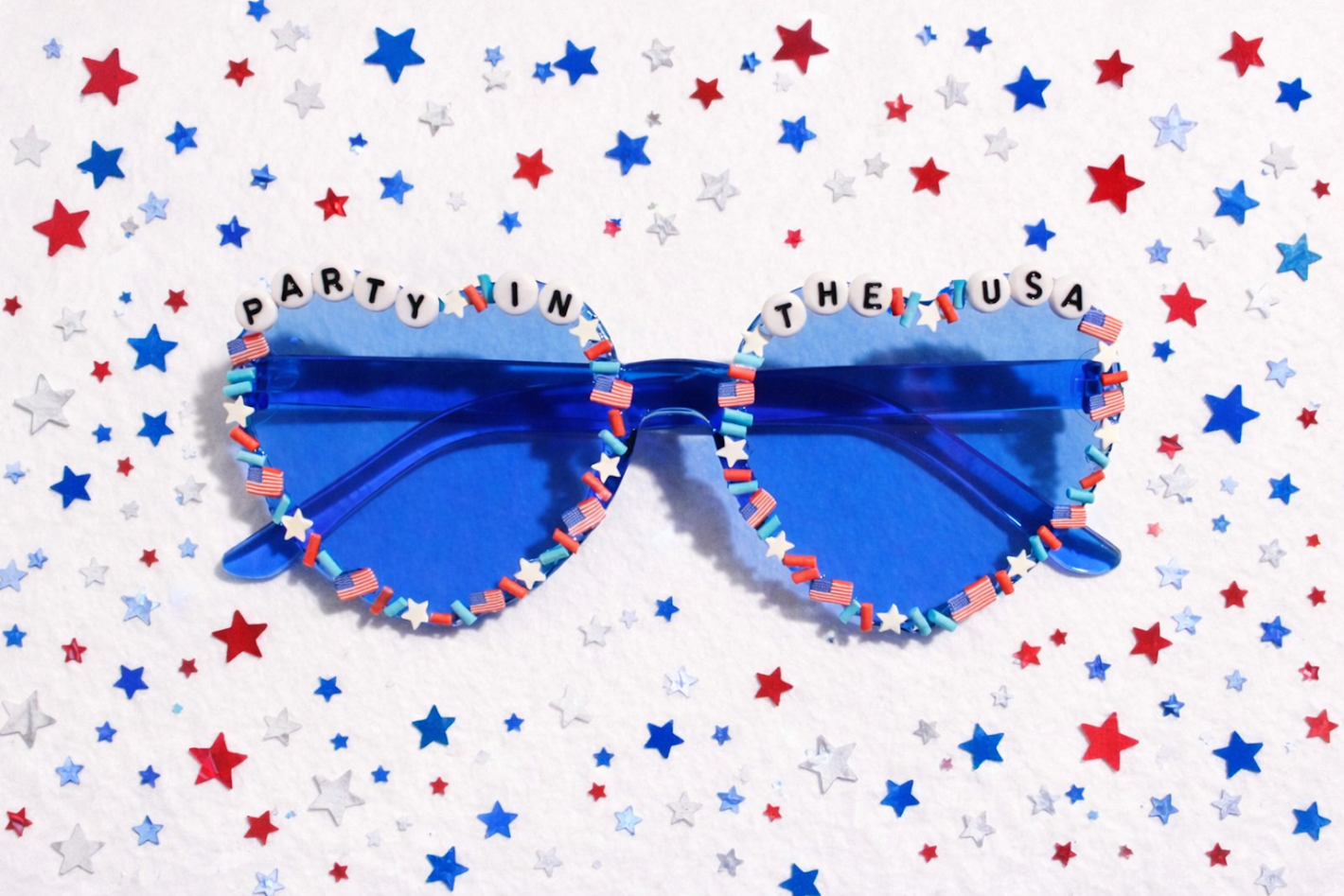 Heart Sunglasses - Red, White & Cute