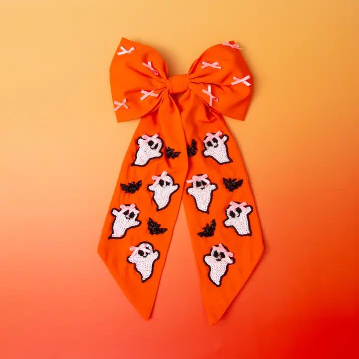 Beaded Hair Bow - Ghouly Girl