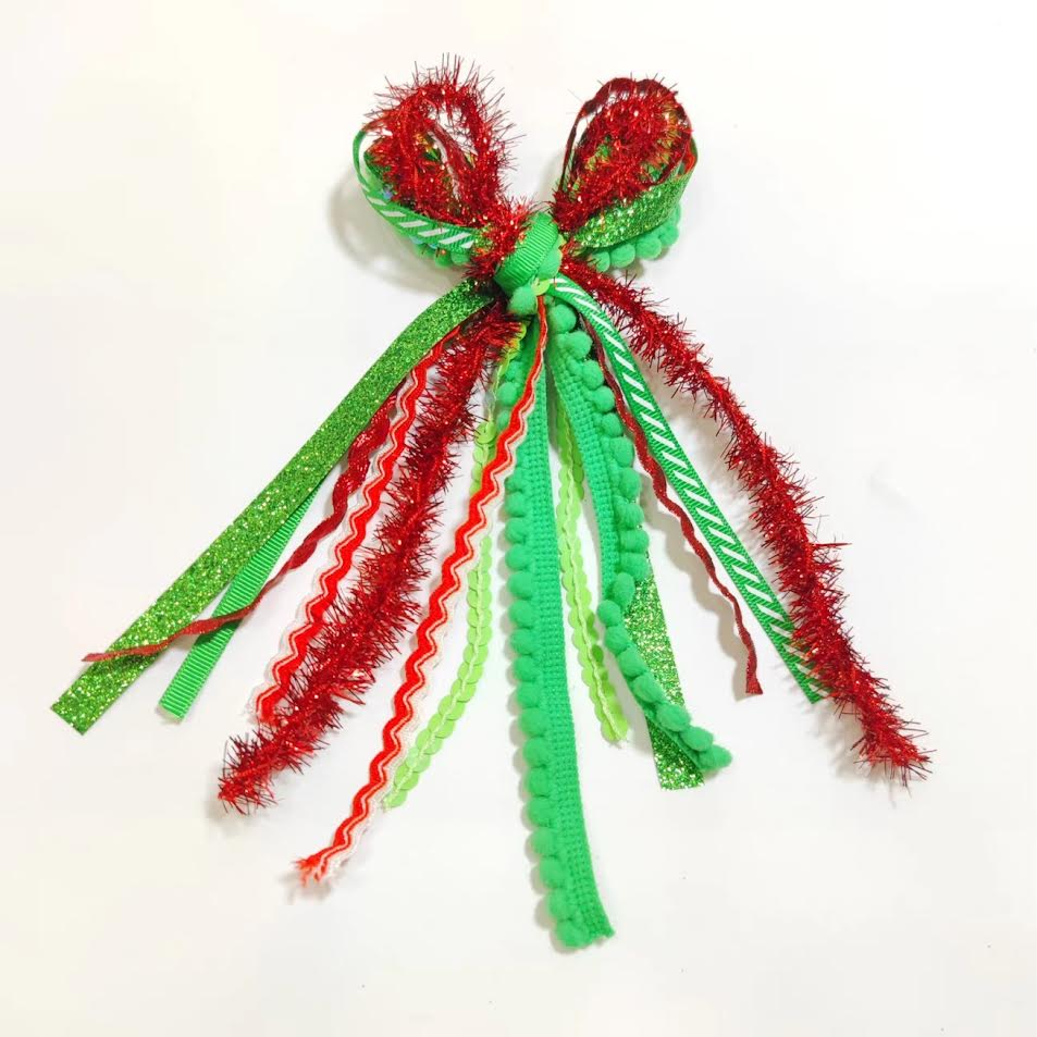 Textured Hair Bow - Whoville Holiday
