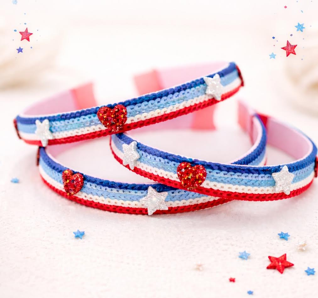 Sequin Headband - Sparkle & Stripes (Pre-Order)