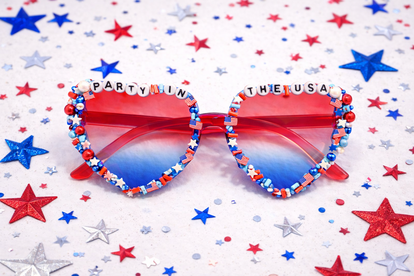 Ombre Heart Sunglasses - American Party (Pre-Order)