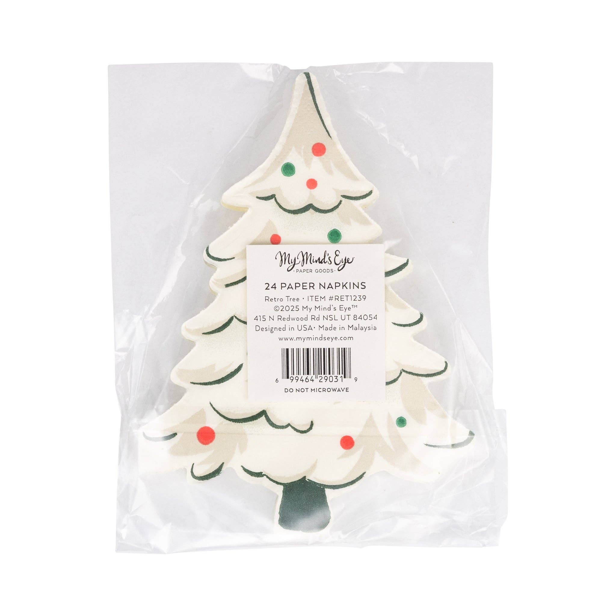 Retro Tree Dinner Napkin - 24 PK
