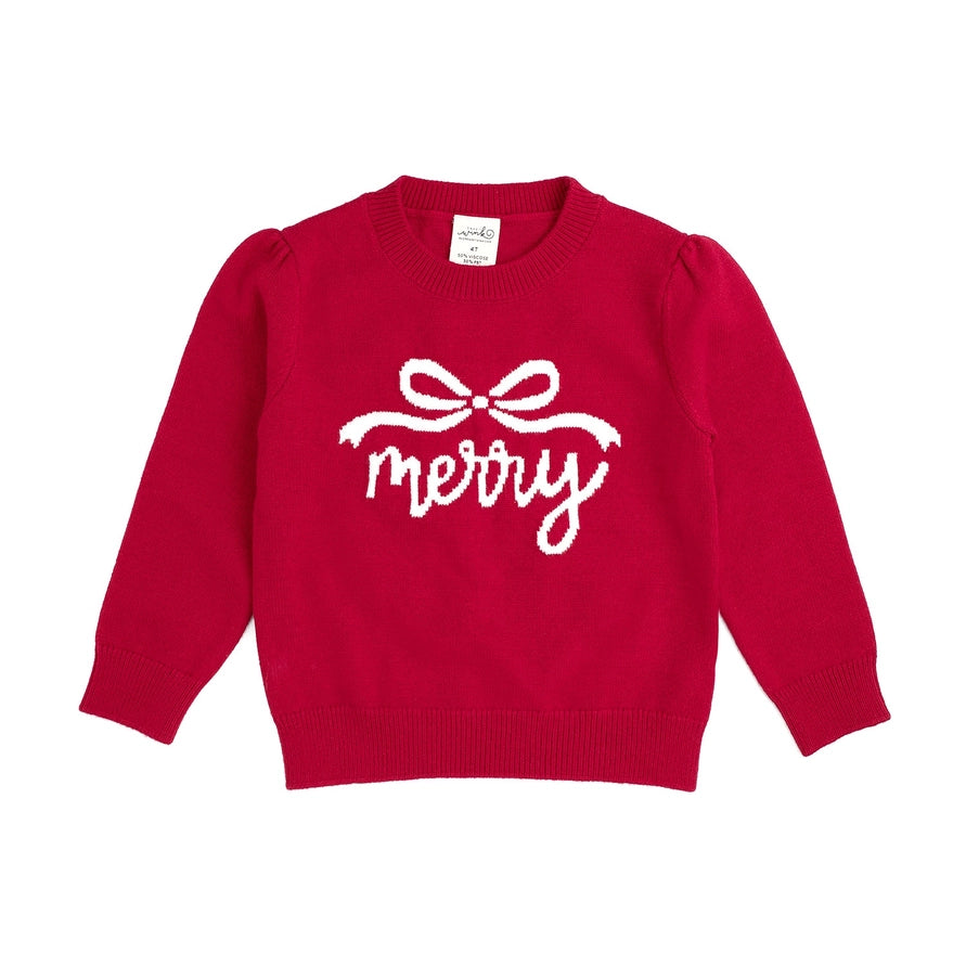 Sweet Wink Sweater - Merry Bow Christmas
