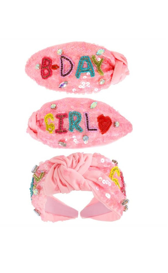 Beaded Headband - Birthday Girl