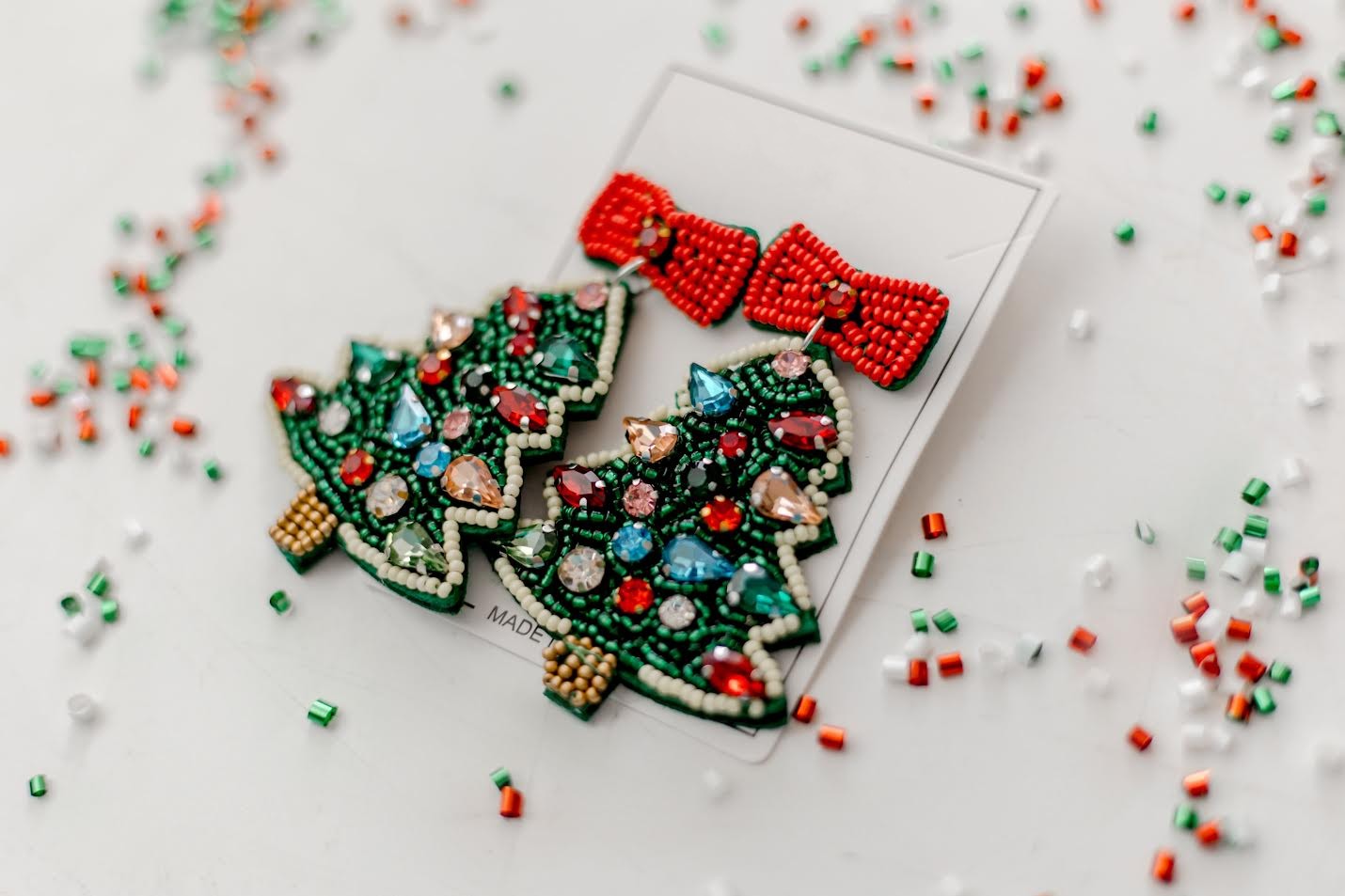 Beaded Earrings - Holiday Sparkle