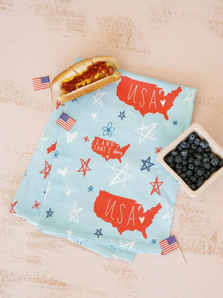 Star Spangled Full Pattern Flour Sack Towel | 4th of July