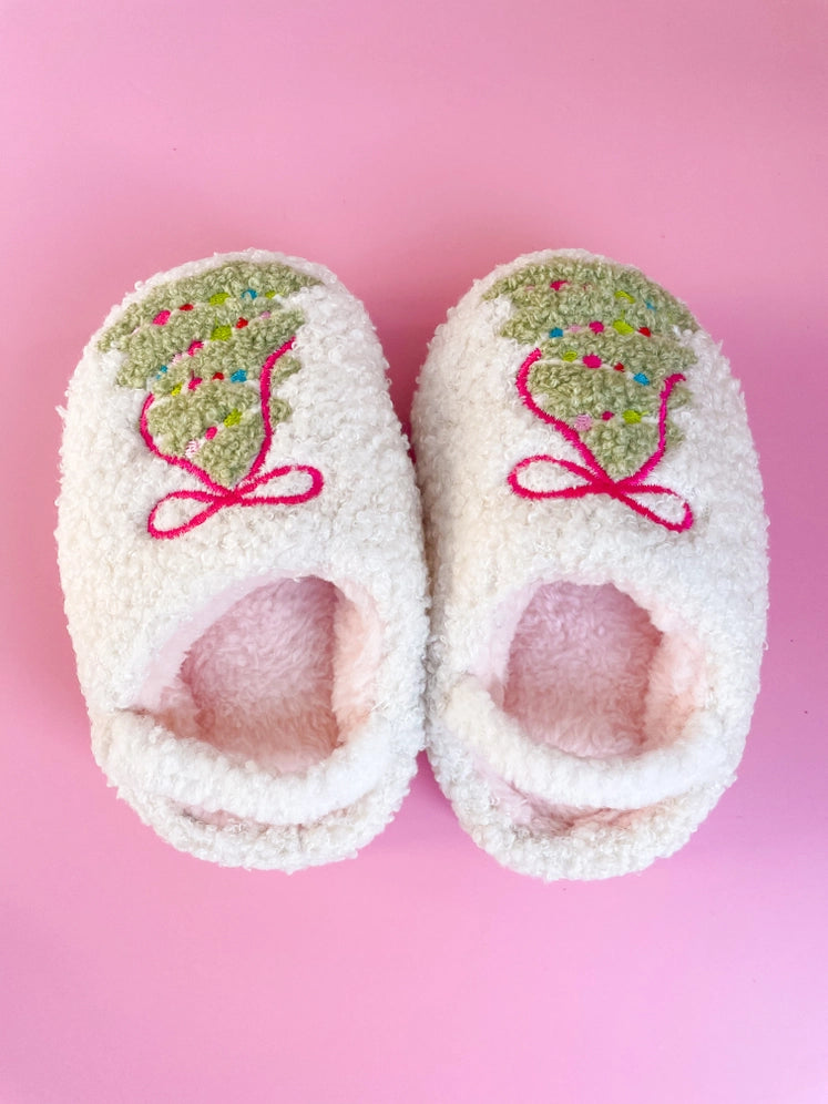 Kids Christmas Tree Slippers