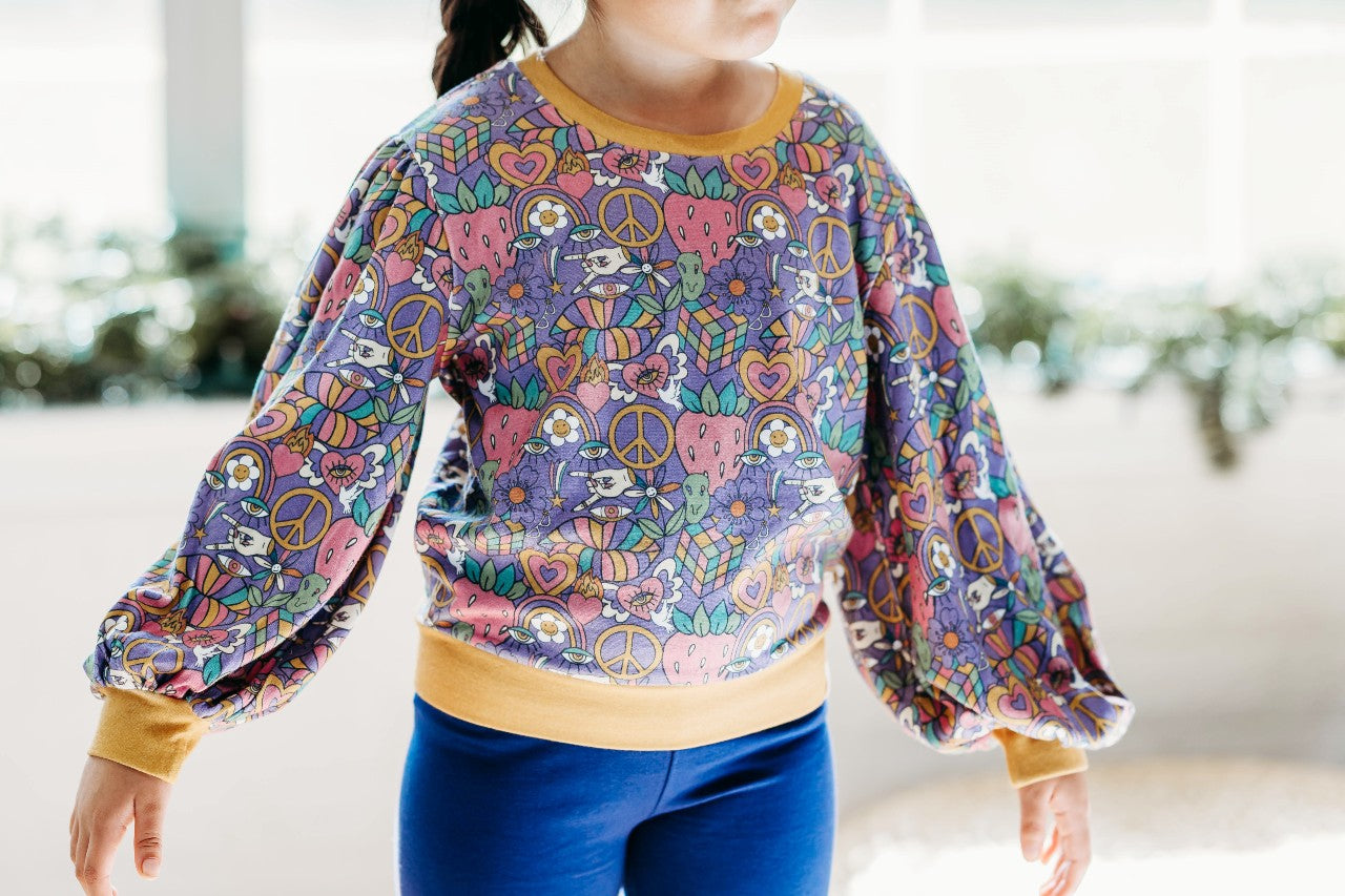 Opal Puff Sleeve Sweater - Funky Fizz