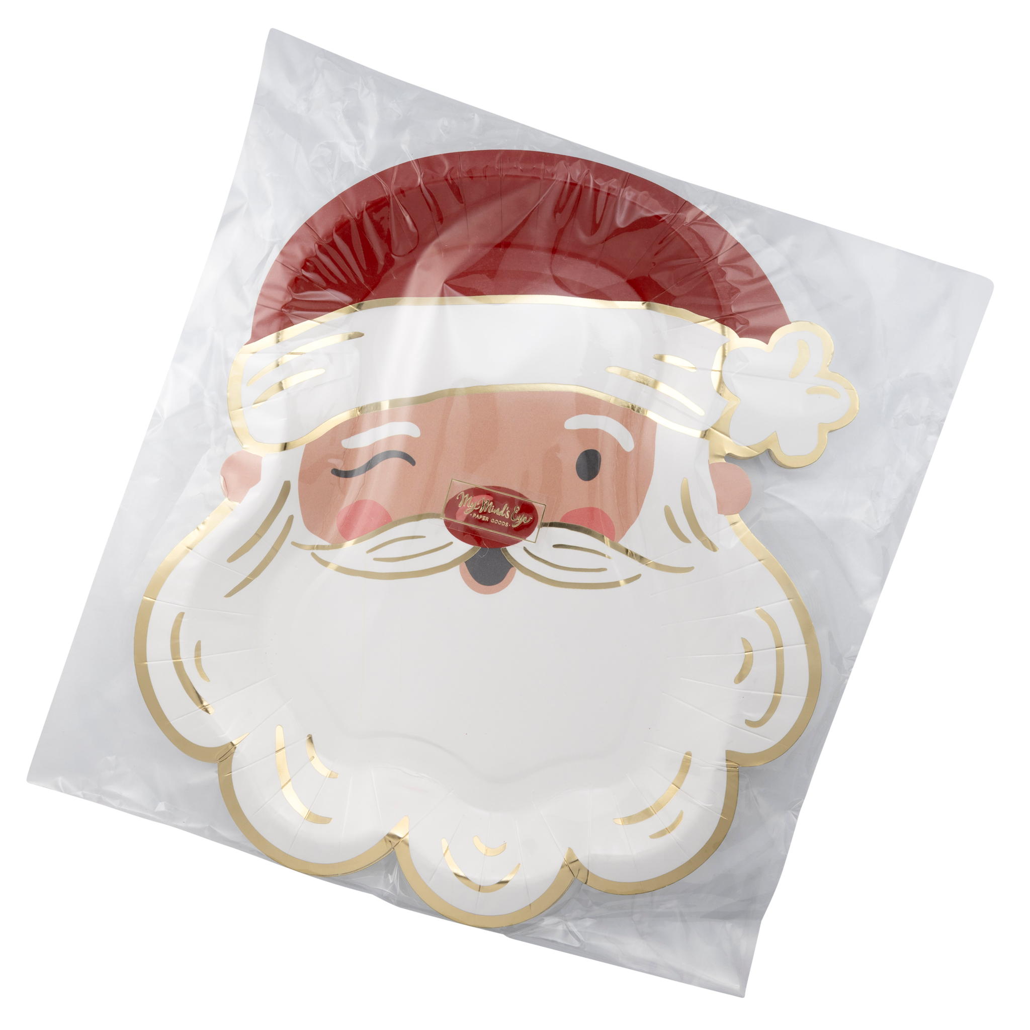 Santa Face Shaped Paper Plate