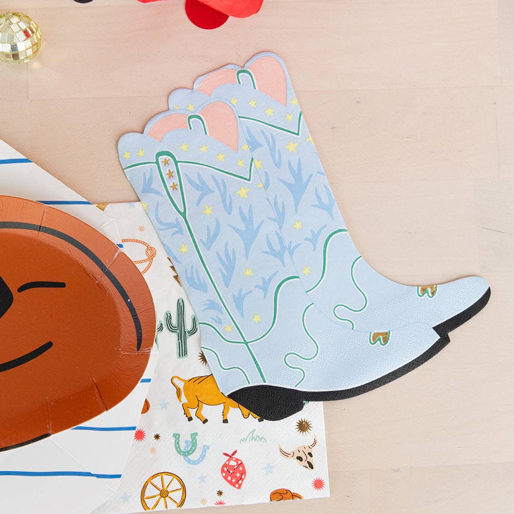 Yeehaw Large "Boots" Napkins - 16 PK