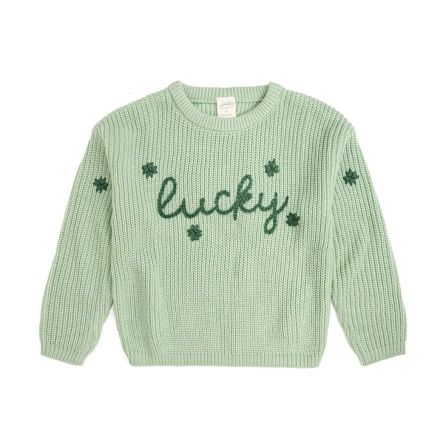 Sweet Wink Knit Sweater - Lucky Shamrock