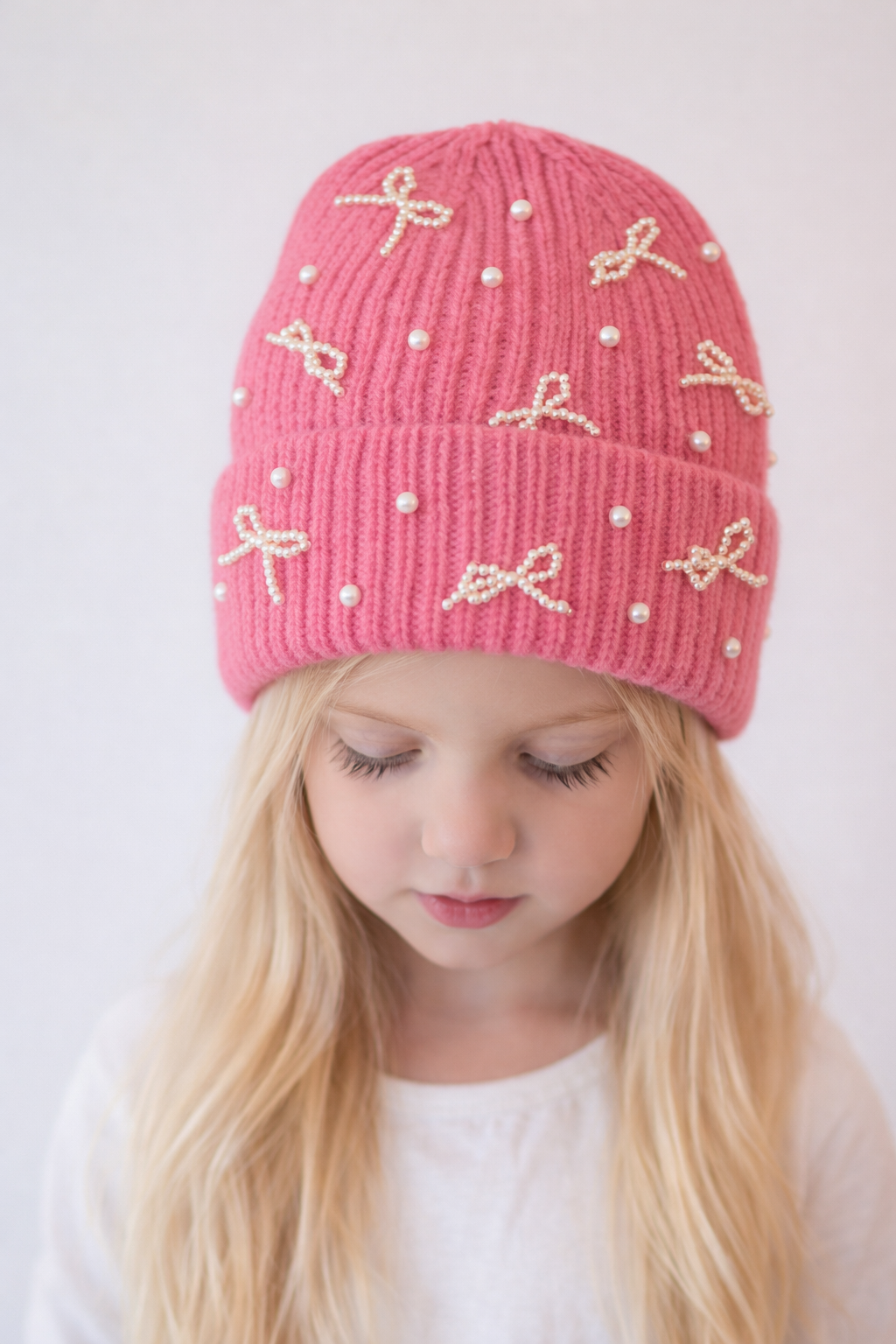 Pearl Bow Beanie