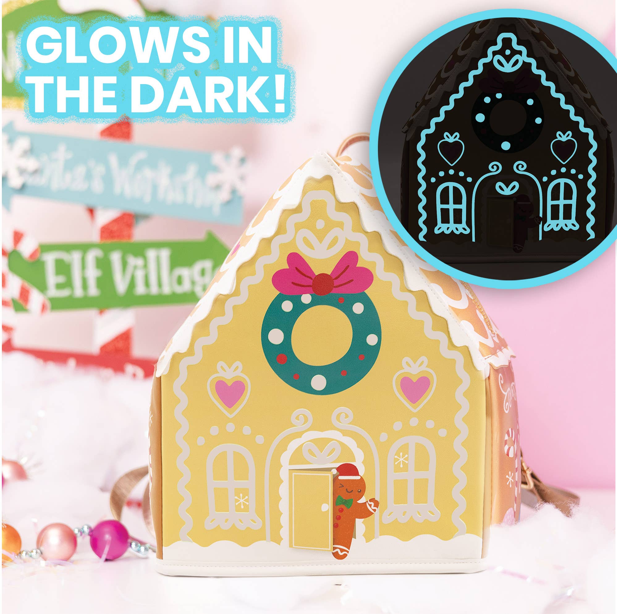 Gingerbread House Backpack (GLOW in the Dark!)