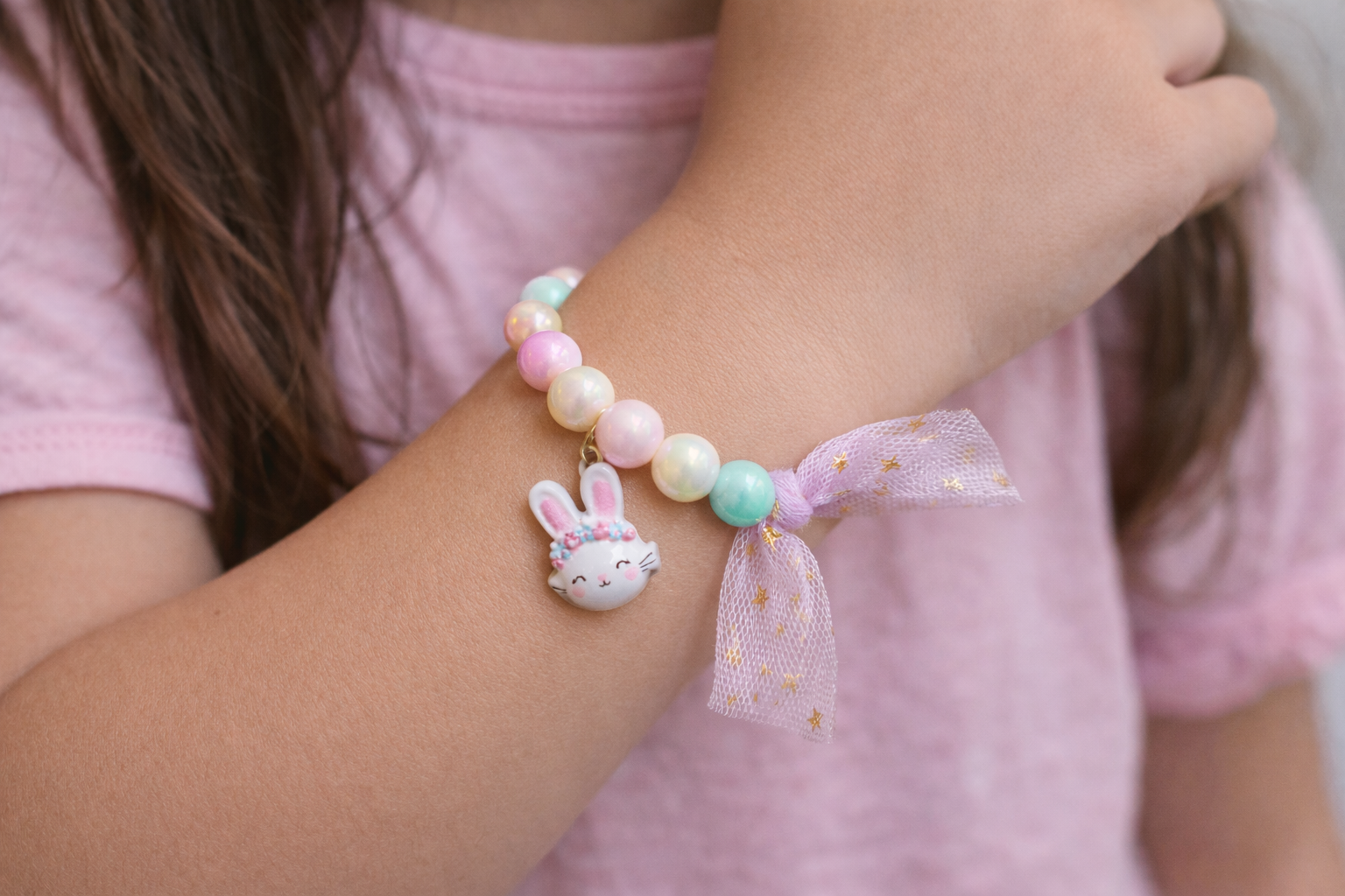 Beaded Stretch Bracelet - Bunny Bloom
